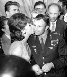 Gina with Yuri Gagarin