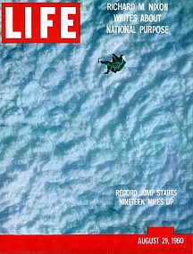 Life mag cover of Kittinger exiting at 100K+