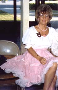 Gina in square dance dress