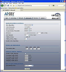 AirOS advanced tab window