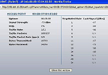 Bullet Access Point Info window